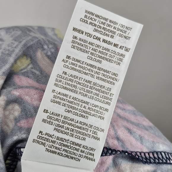 New Boden Amelie Jersey Dress Navy Tropical Charm Floral Bird Butterfly Size 10R - Picture 15 of 15